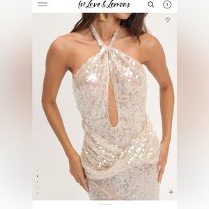 For Love And Lemons Sydney Sequin Maxi Dress